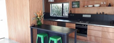 Gaboon plywood designer kitchen cromwell joiner